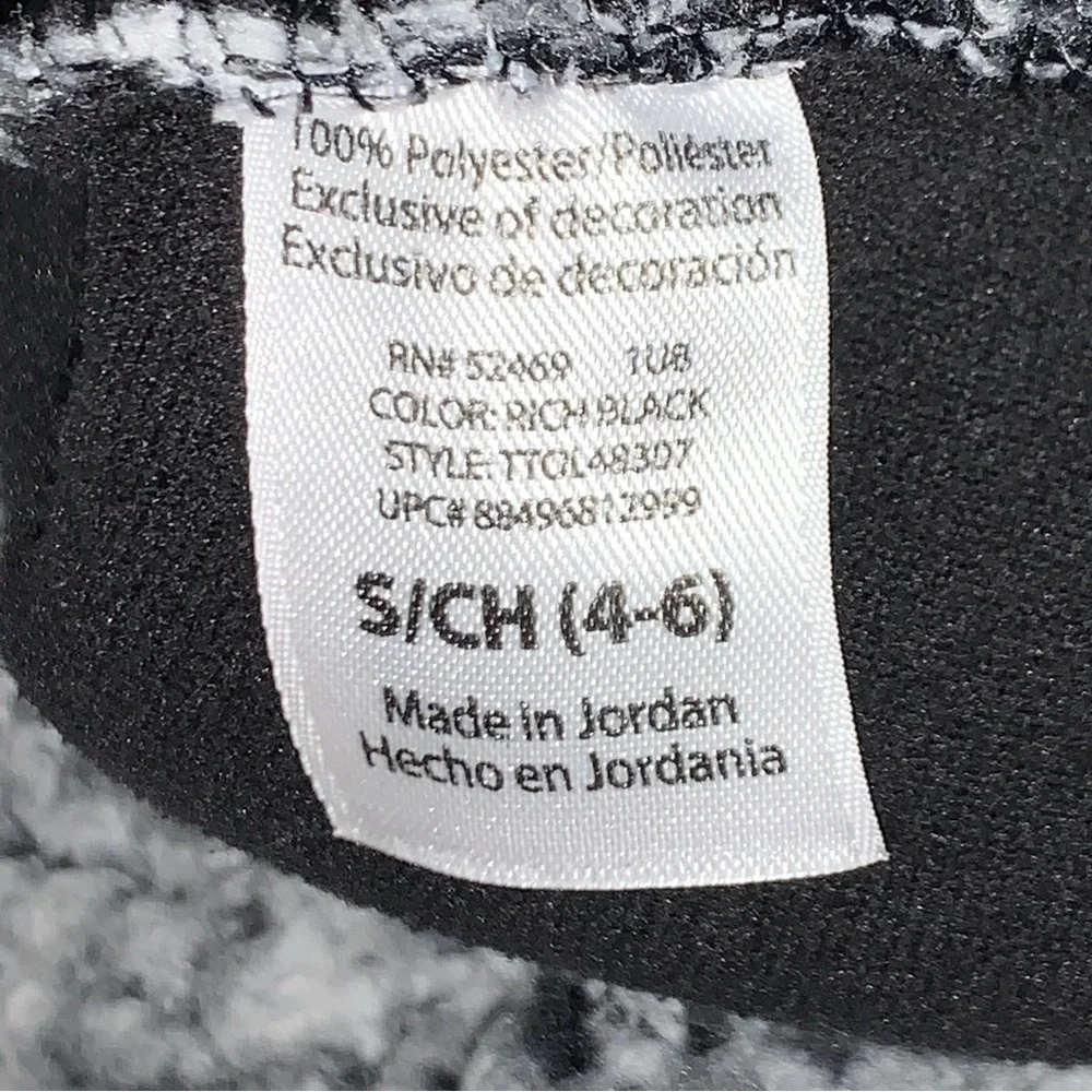 Time and Tru Pullover Size S (4-6) Black Gray White 1/4 Zip Sherpa Jacket